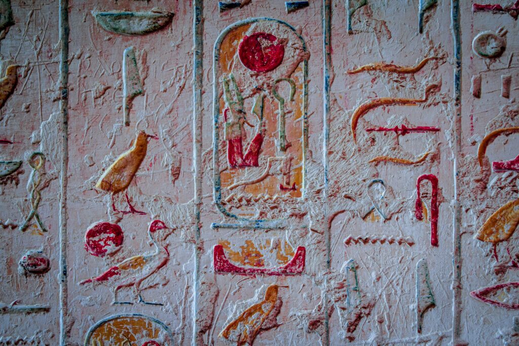 Egyptian art in a tomb