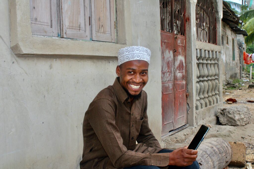 A muslim man in his village in Zanzibar